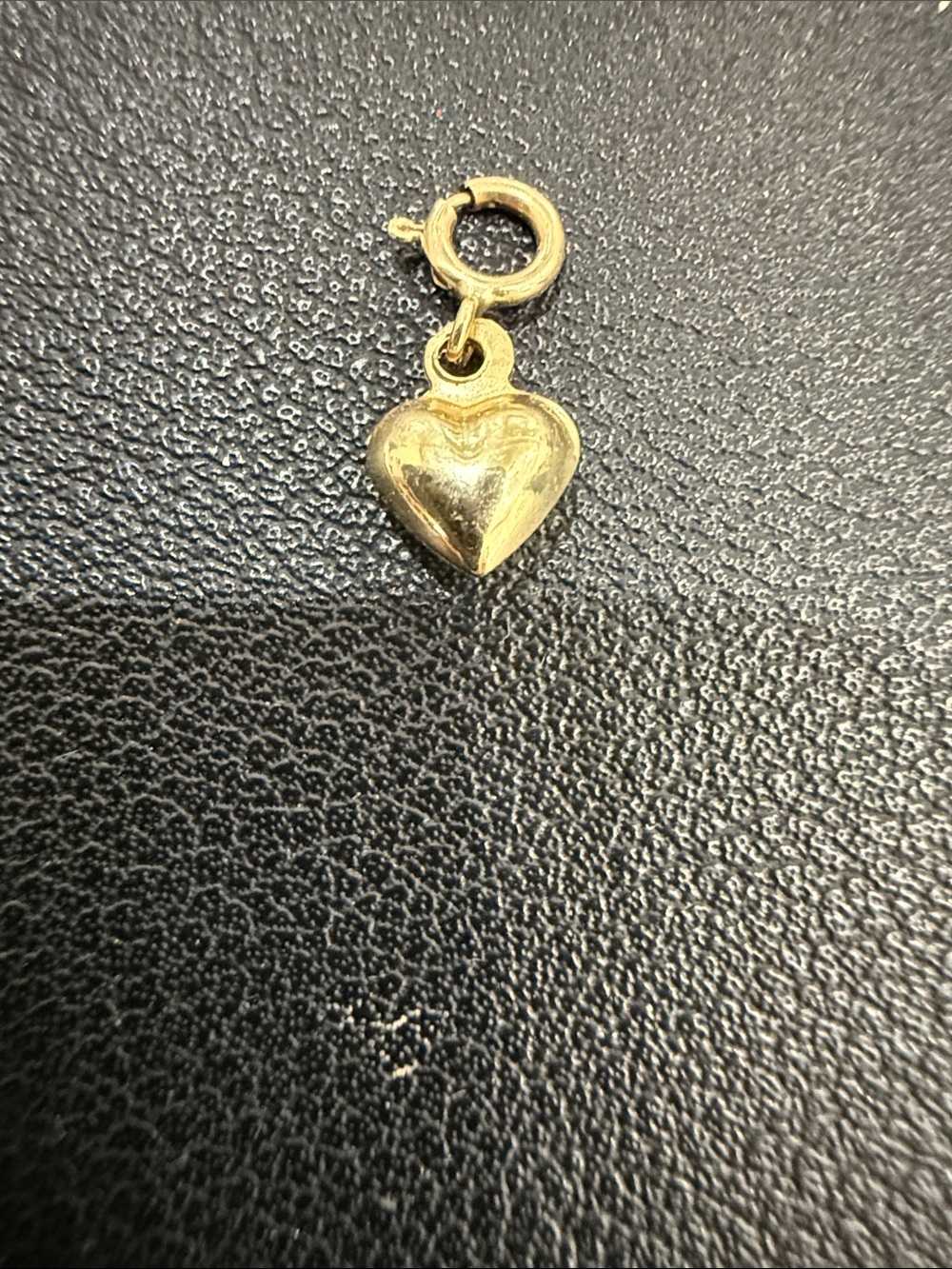 14K Gold puff charm